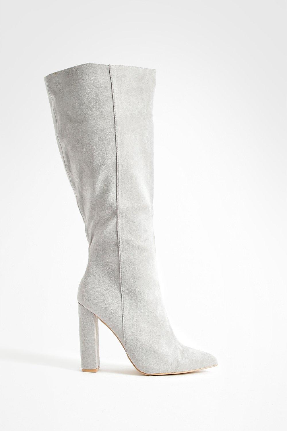 Light gray over the best sale knee boots